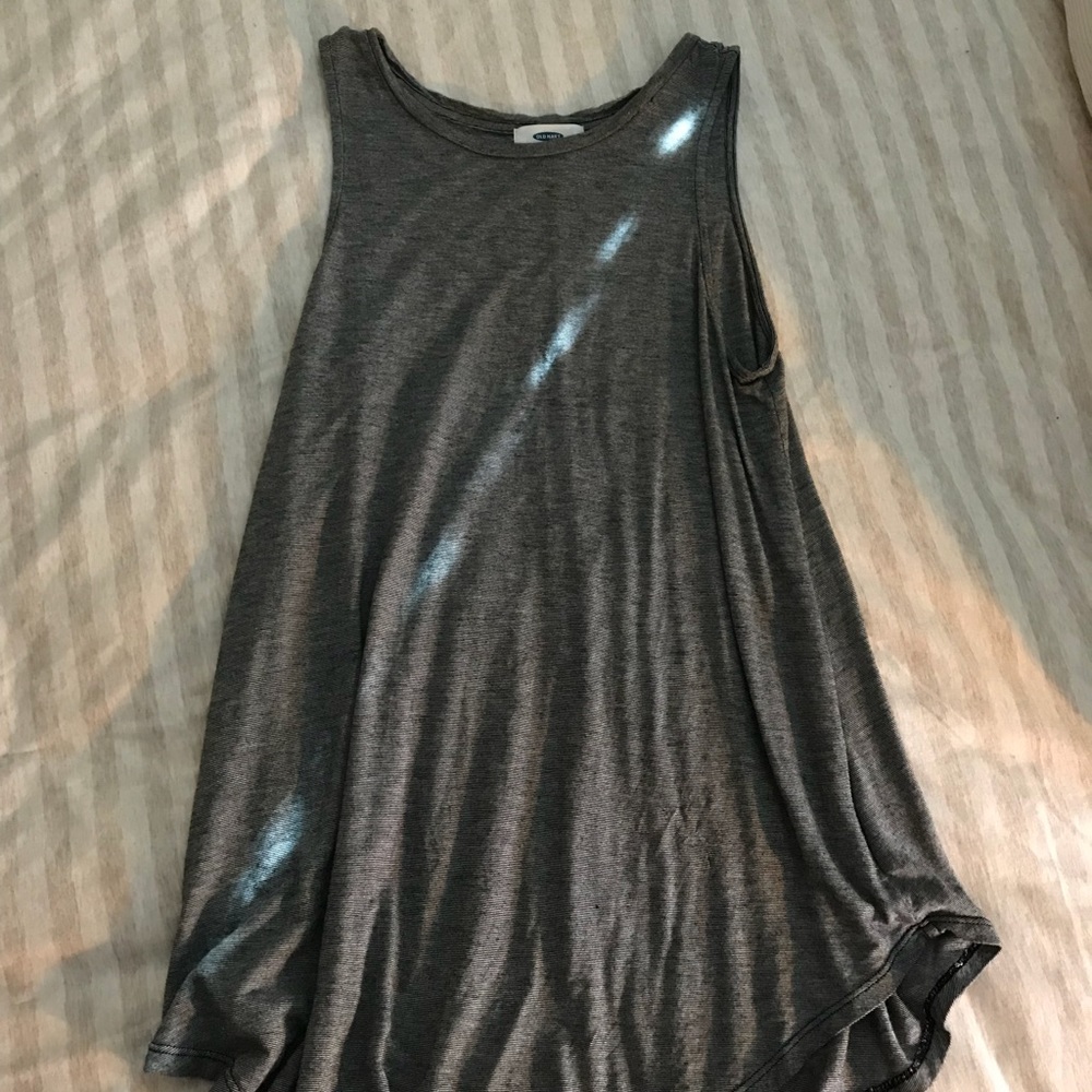 Back and white  high neck tank top